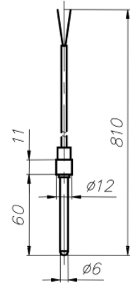 Термопреобразователь сопротивления технический платиновый ТЕРМИКО ТПТ-2-3 Термометры